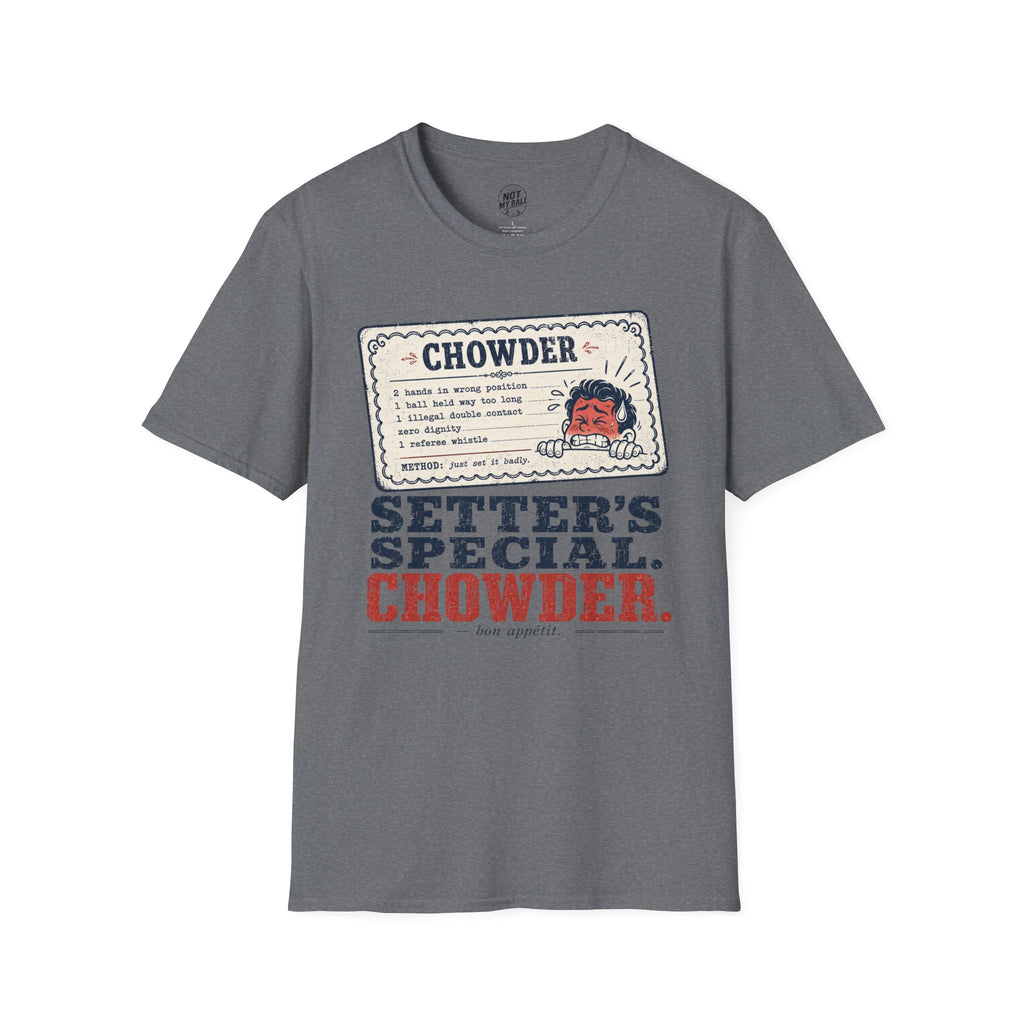 Chowder Menu Volleyball T-Shirt