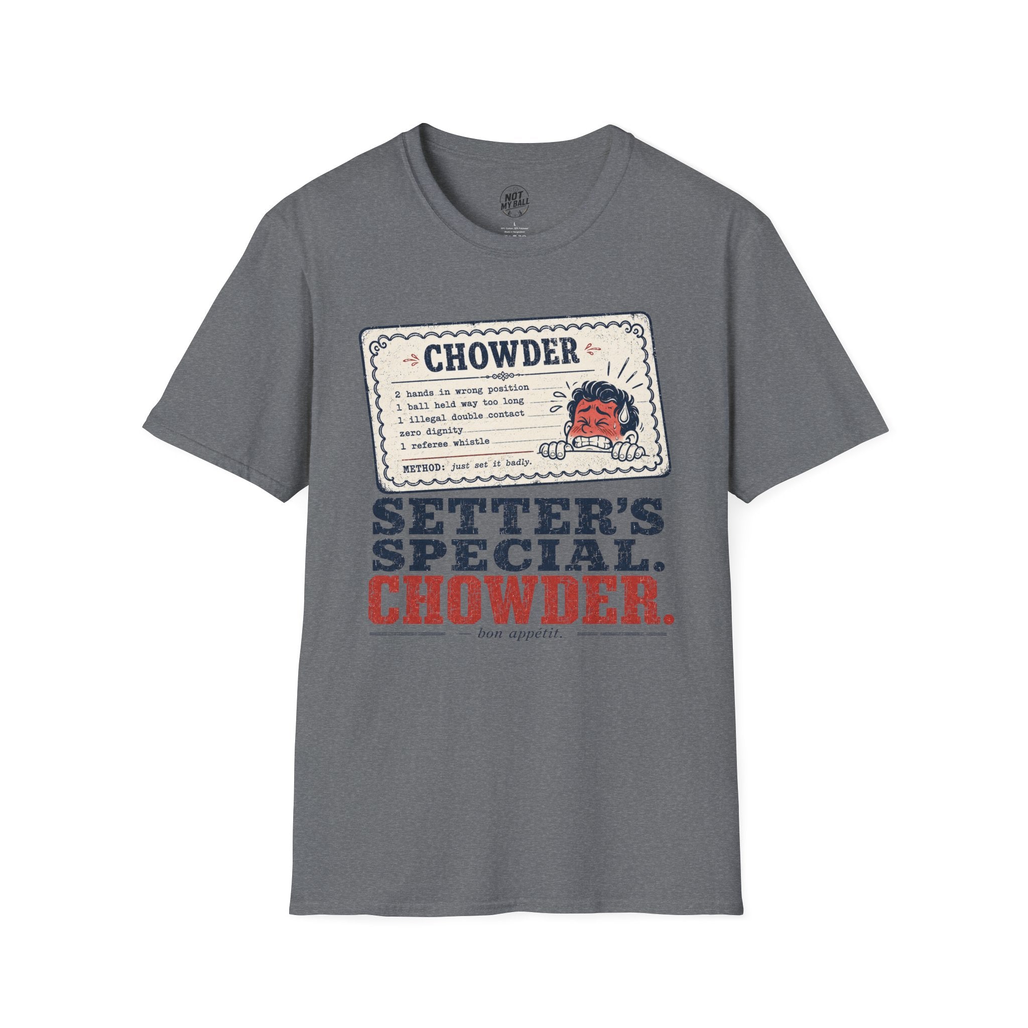 Chowder Menu Volleyball T-Shirt