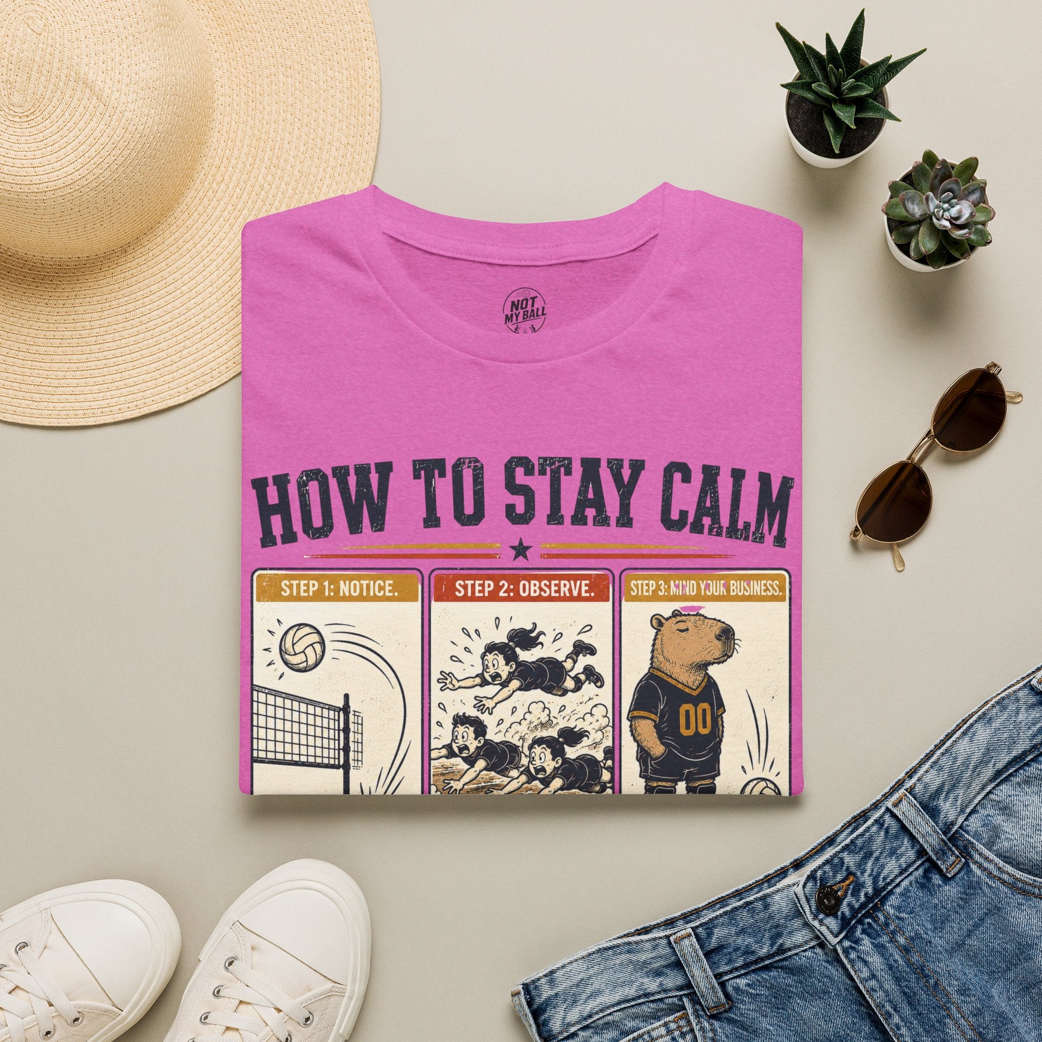 How To Stay Calm Volleyball T-Shirt