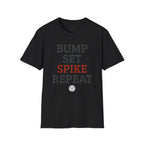 Bump Set Spike Repeat Volleyball T-Shirt