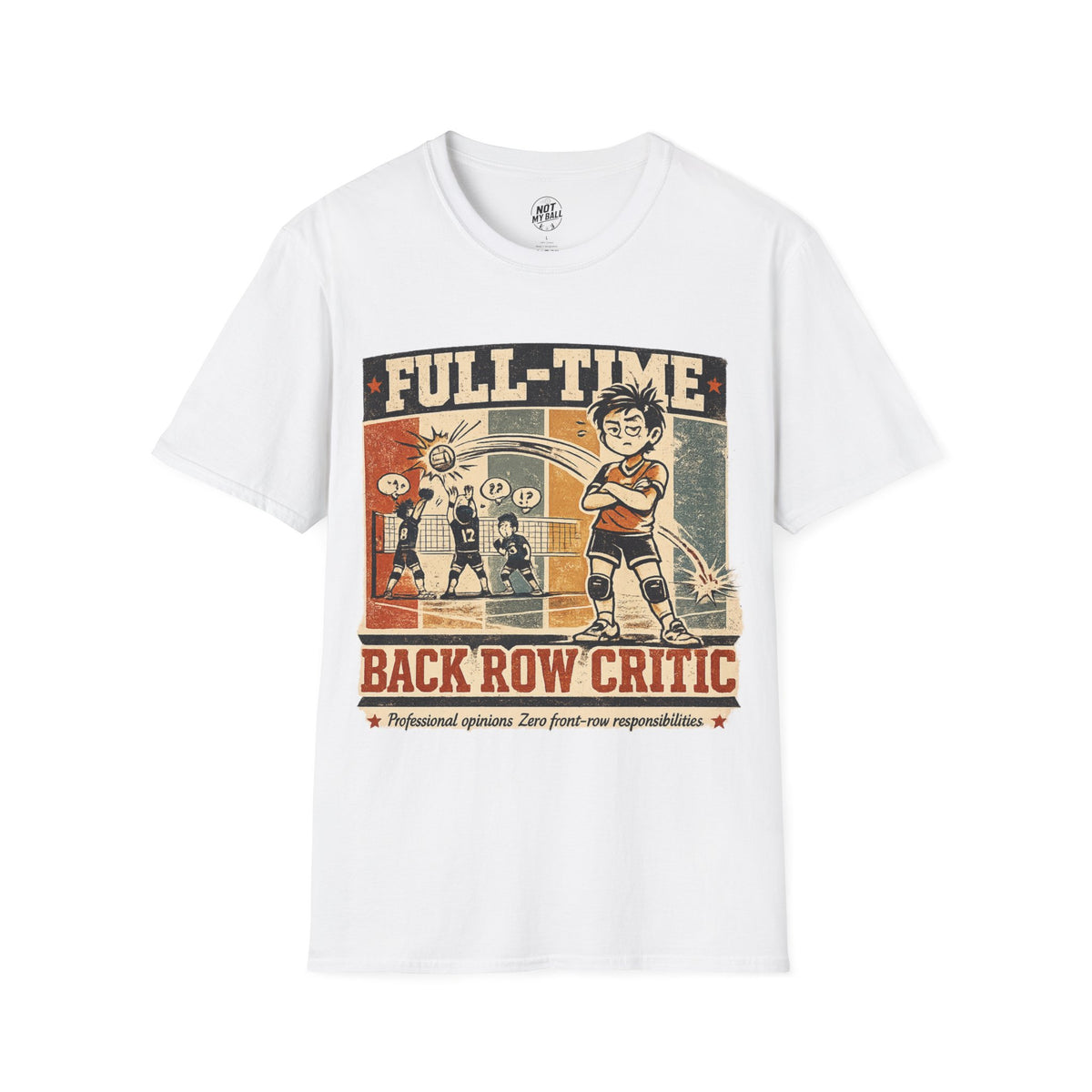 Back Row Critic Volleyball T-Shirt