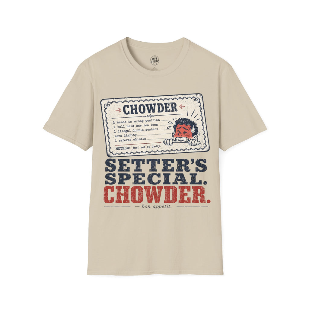 Chowder Menu Volleyball T-Shirt