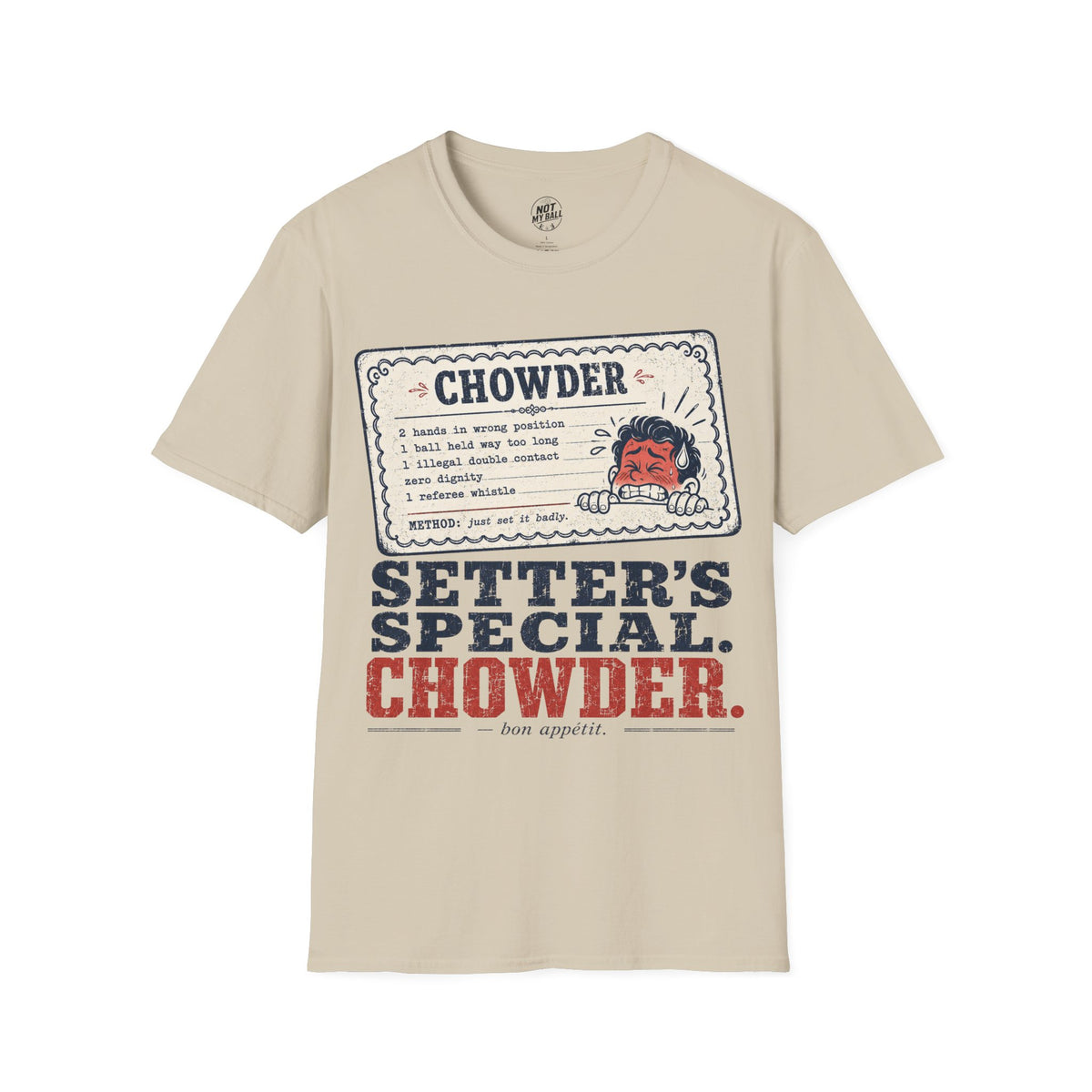 Chowder Menu Volleyball T-Shirt