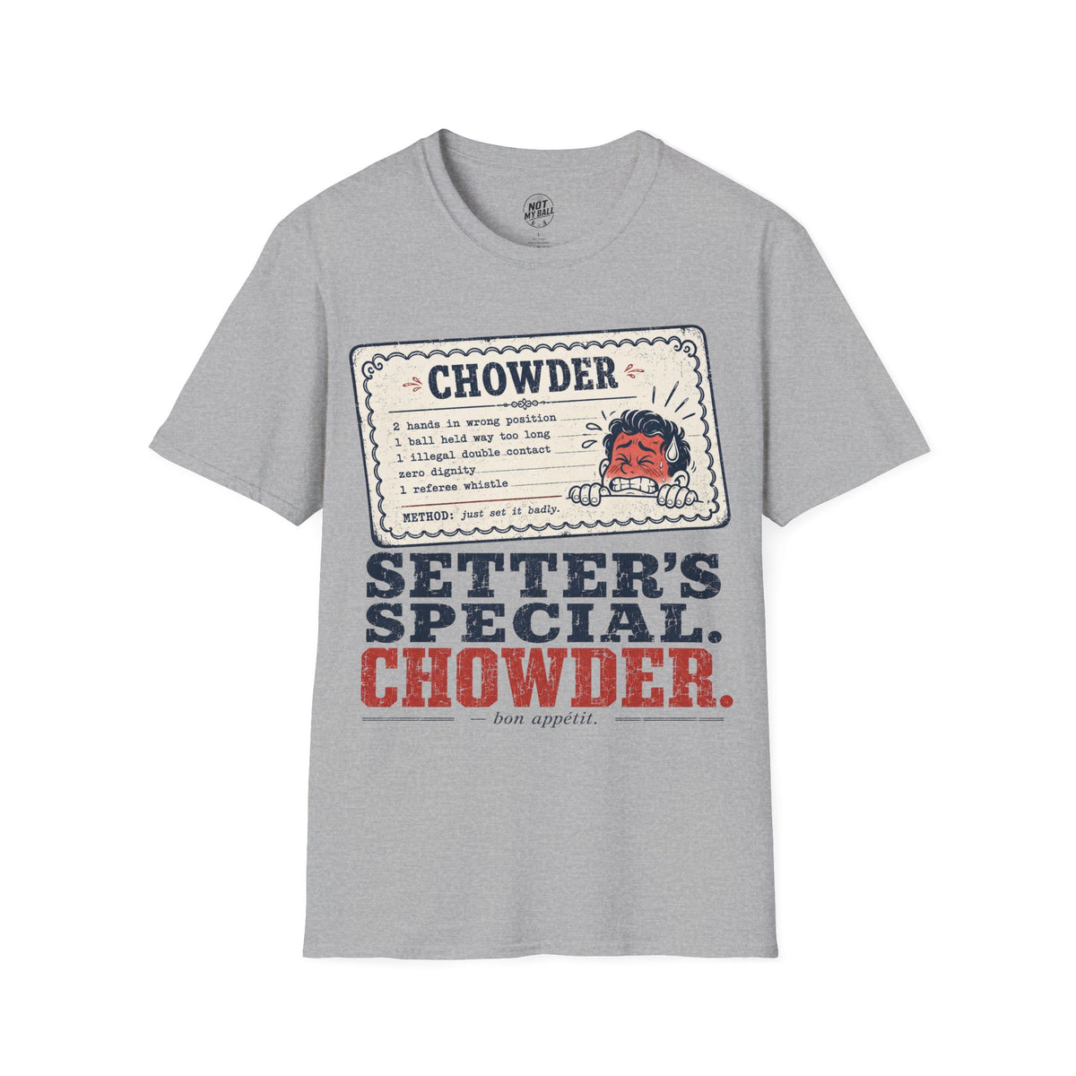 Chowder Menu Volleyball T-Shirt