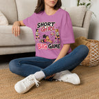 Short Girl Big Game Volleyball T-Shirt