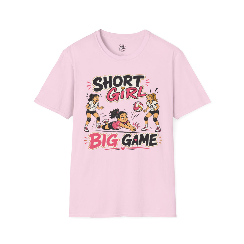 Short Girl Big Game Volleyball T-Shirt