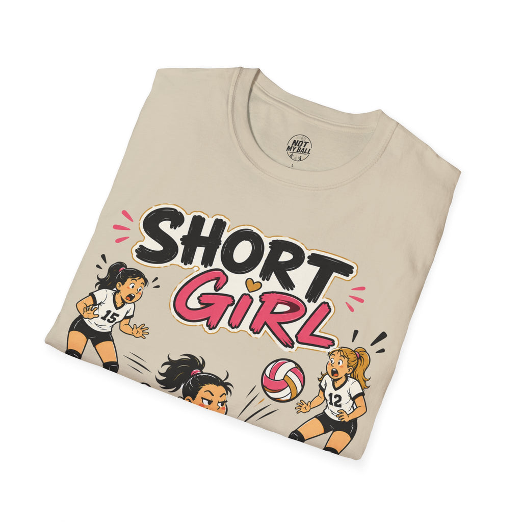 Short Girl Big Game Volleyball T-Shirt