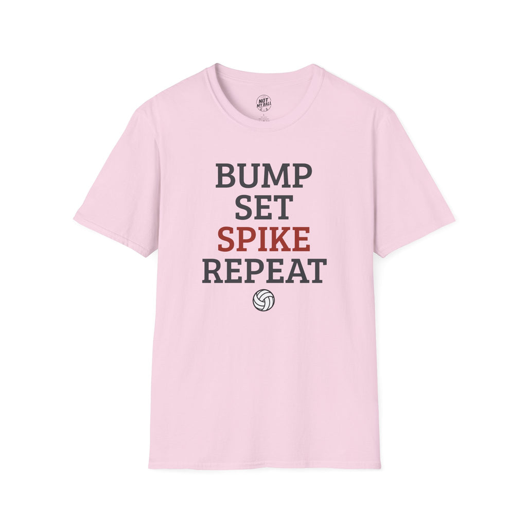 Bump Set Spike Repeat Volleyball T-Shirt