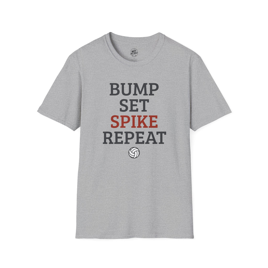 Bump Set Spike Repeat Volleyball T-Shirt