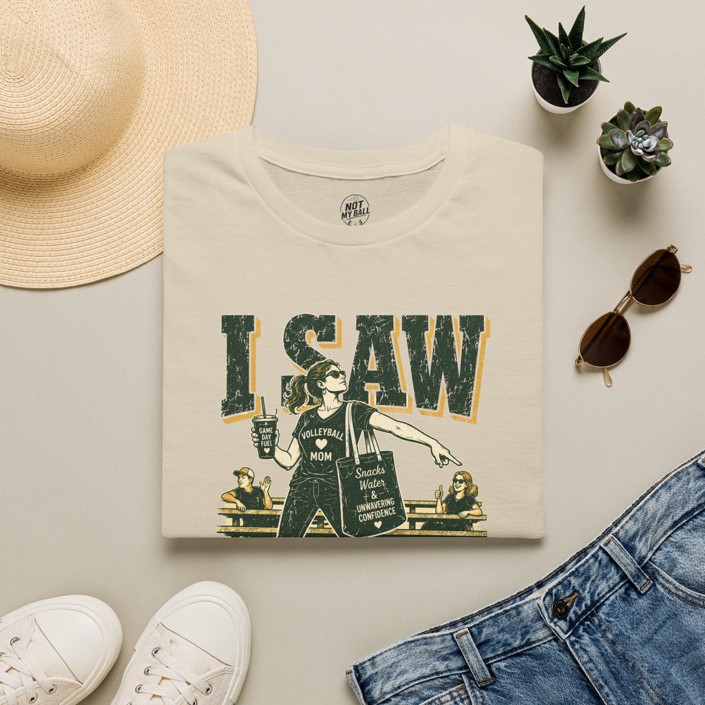 I Saw It Land - Mom Volleyball T-Shirt