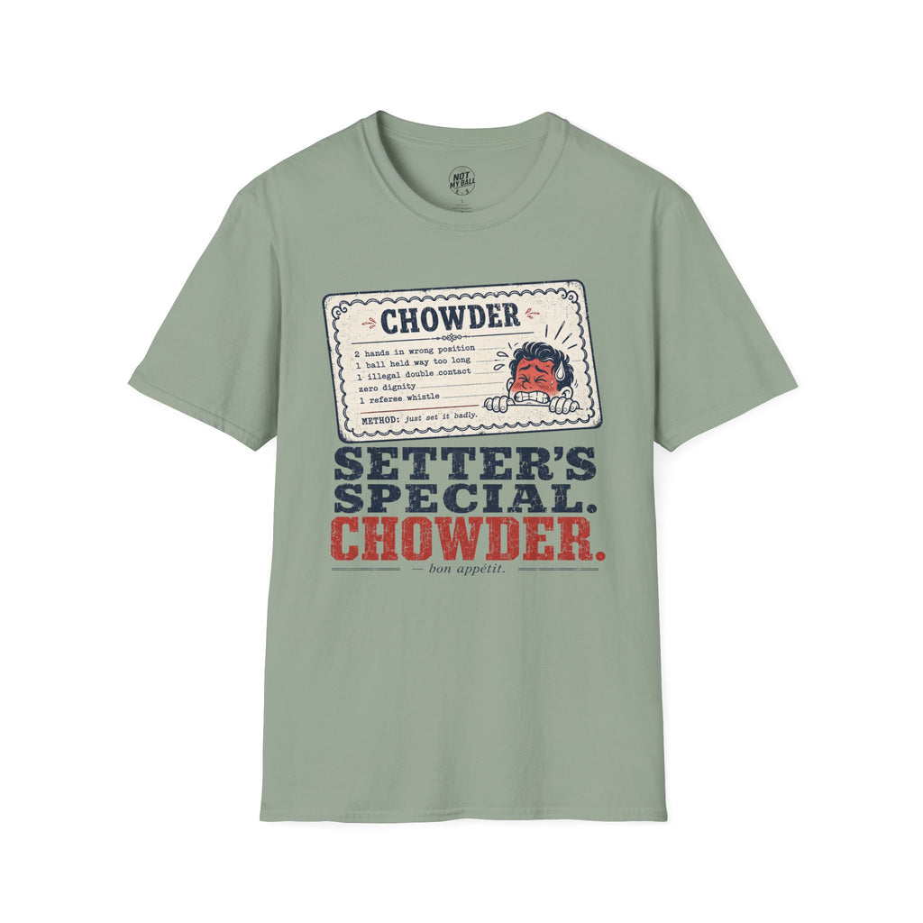 Chowder Menu Volleyball T-Shirt