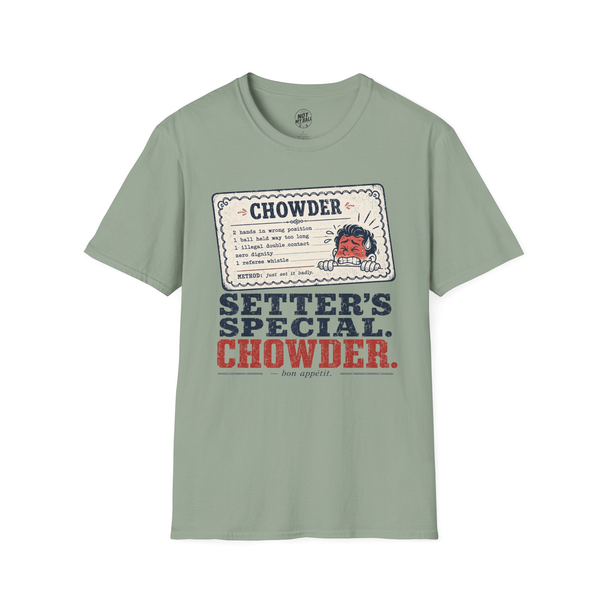 Chowder Menu Volleyball T-Shirt