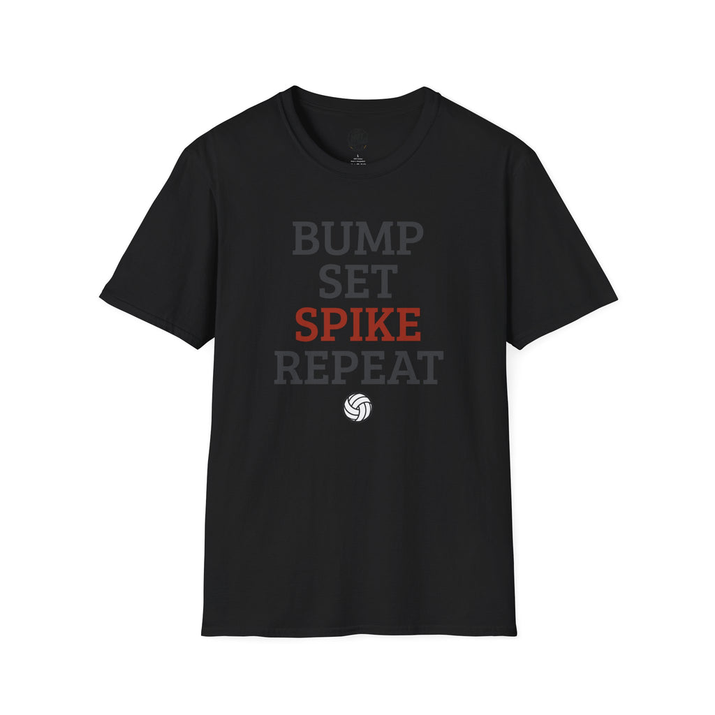 Bump Set Spike Repeat Volleyball T-Shirt