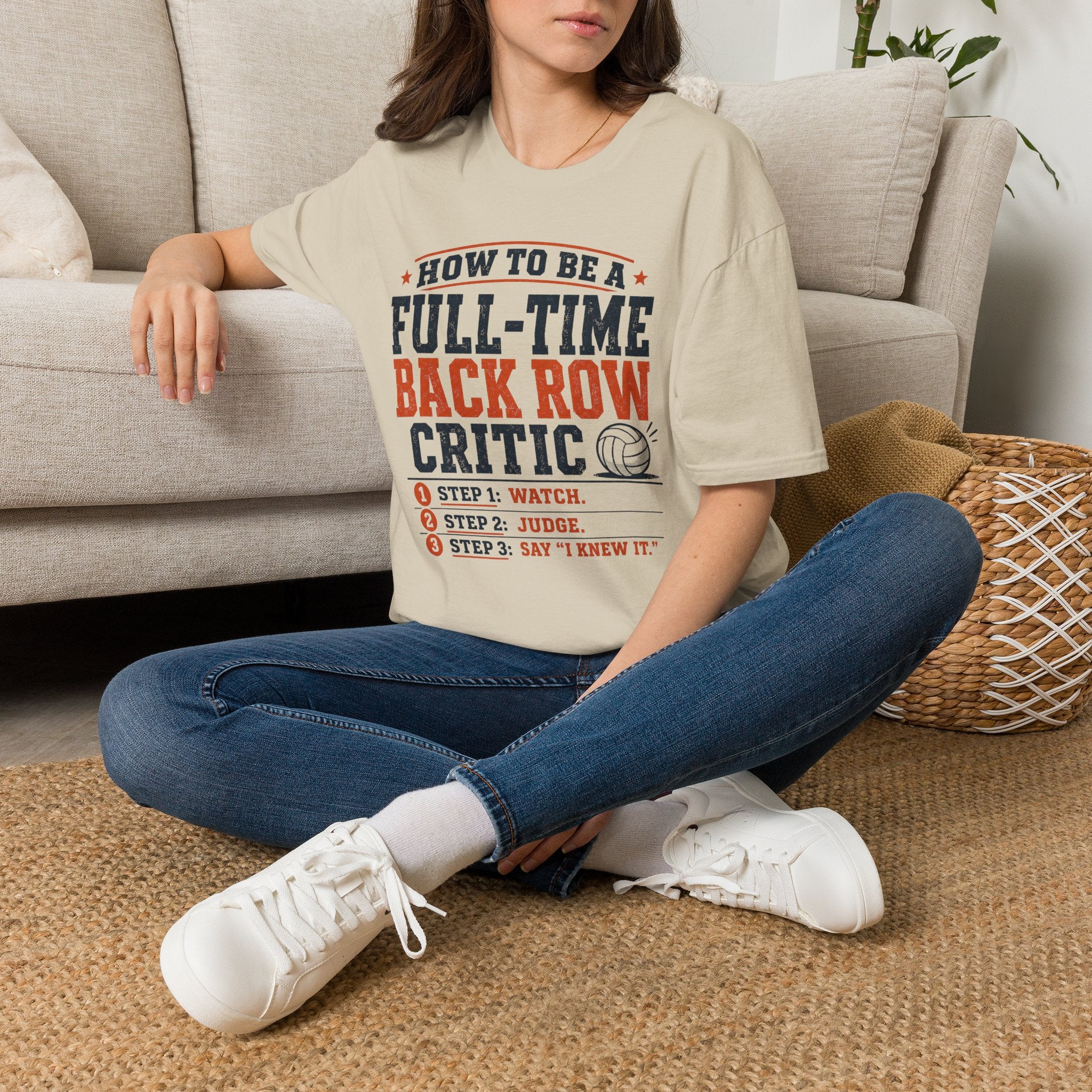 How to Be a Back Row Critic Volleyball T-Shirt