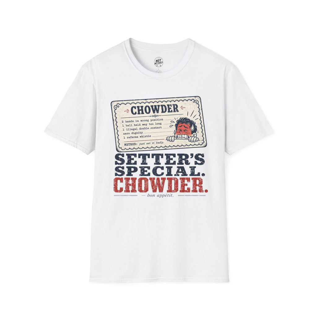 Chowder Menu Volleyball T-Shirt
