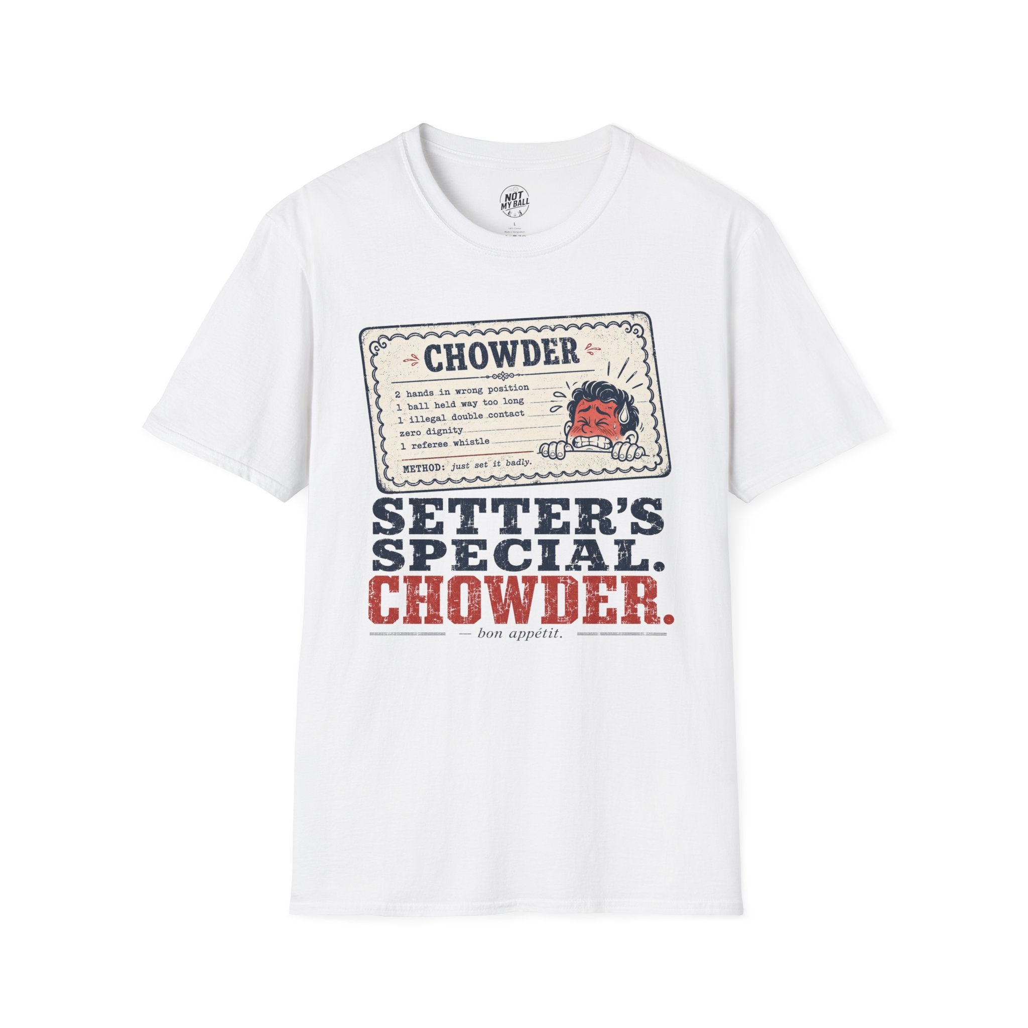 Chowder Menu Volleyball T-Shirt