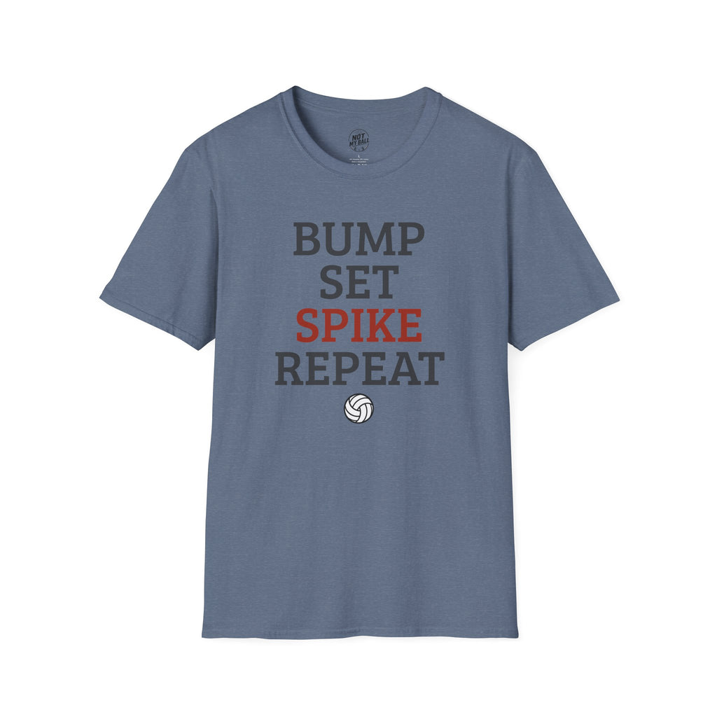 Bump Set Spike Repeat Volleyball T-Shirt