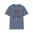 Bump Set Spike Repeat Volleyball T-Shirt