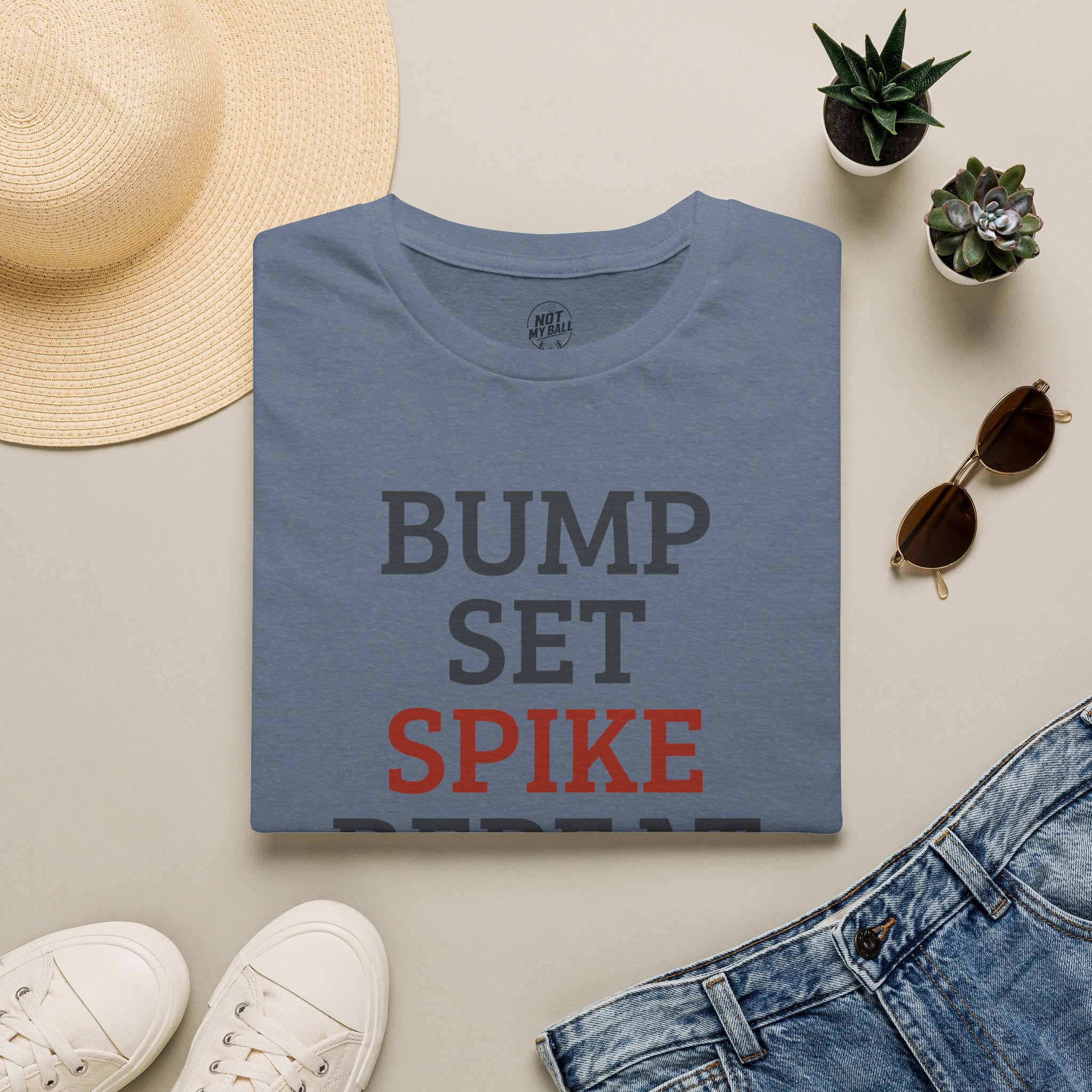 Bump Set Spike Repeat Volleyball T-Shirt