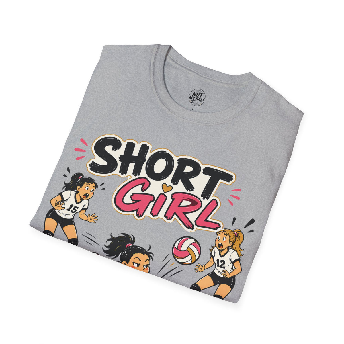 Short Girl Big Game Volleyball T-Shirt