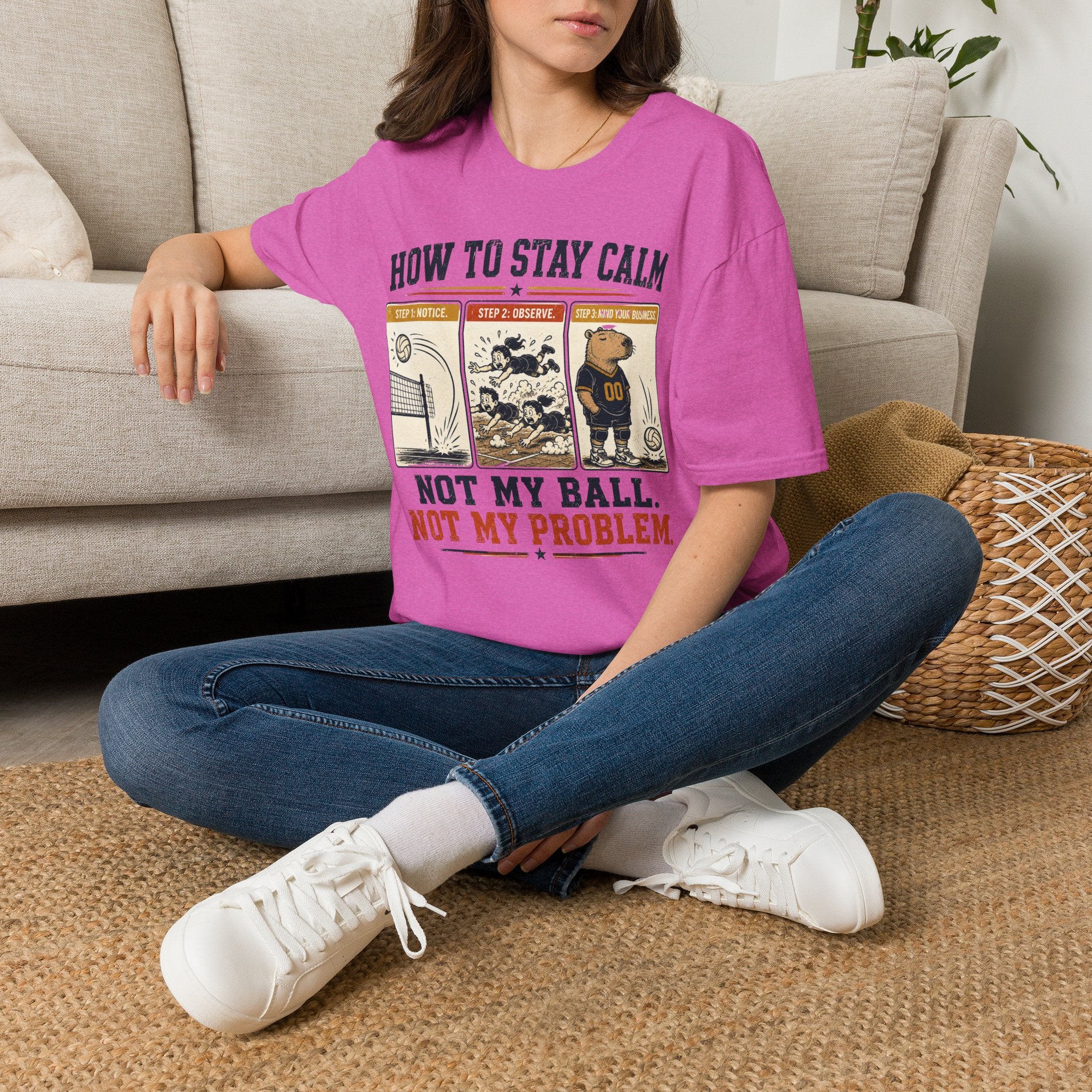 How To Stay Calm Volleyball T-Shirt