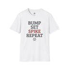 Bump Set Spike Repeat Volleyball T-Shirt