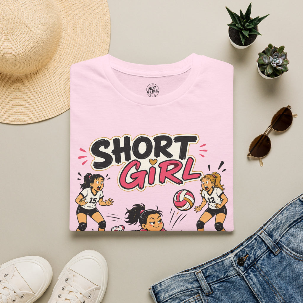 Short Girl Big Game Volleyball T-Shirt
