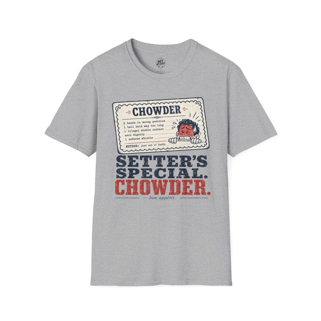 Chowder Menu Volleyball T-Shirt