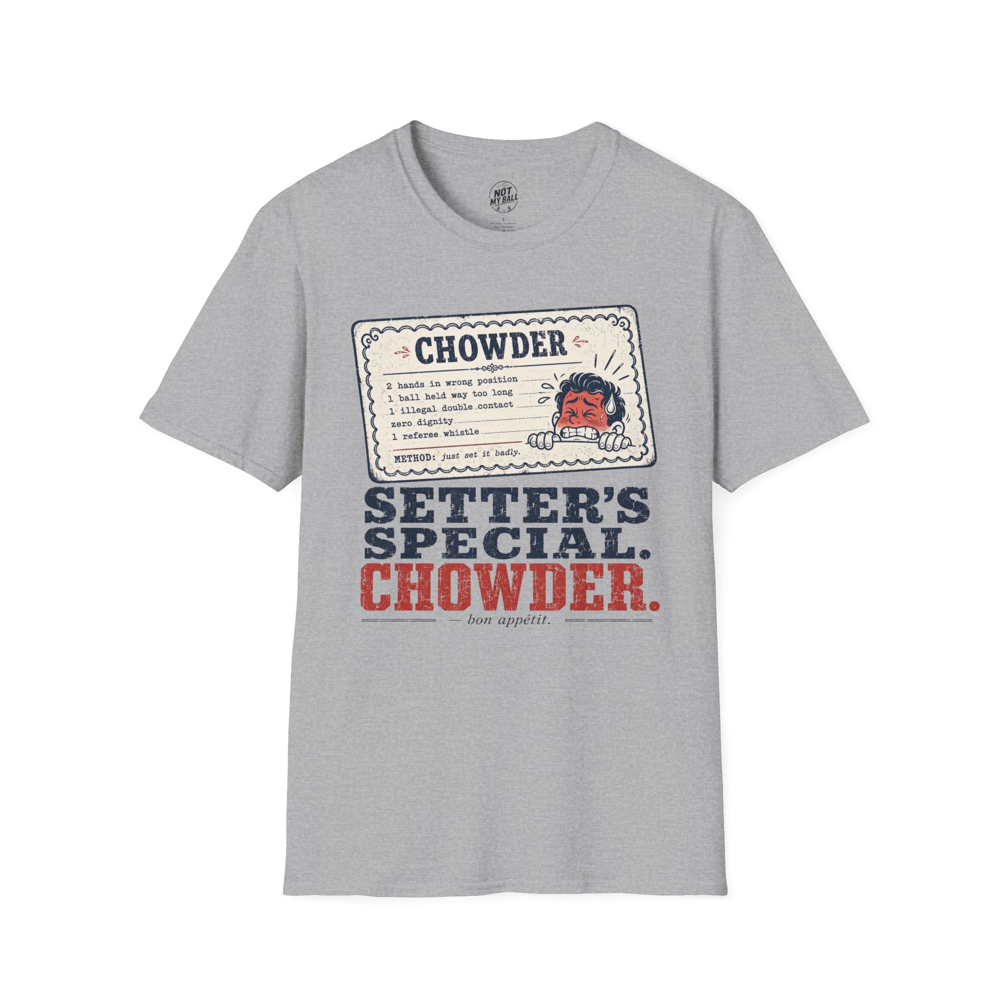 Chowder Menu Volleyball T-Shirt