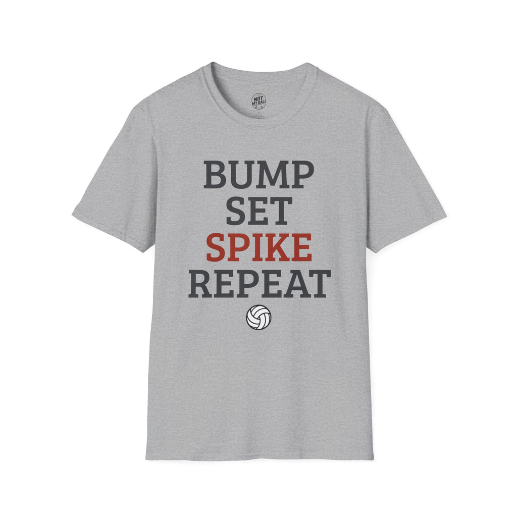 Bump Set Spike Repeat Volleyball T-Shirt