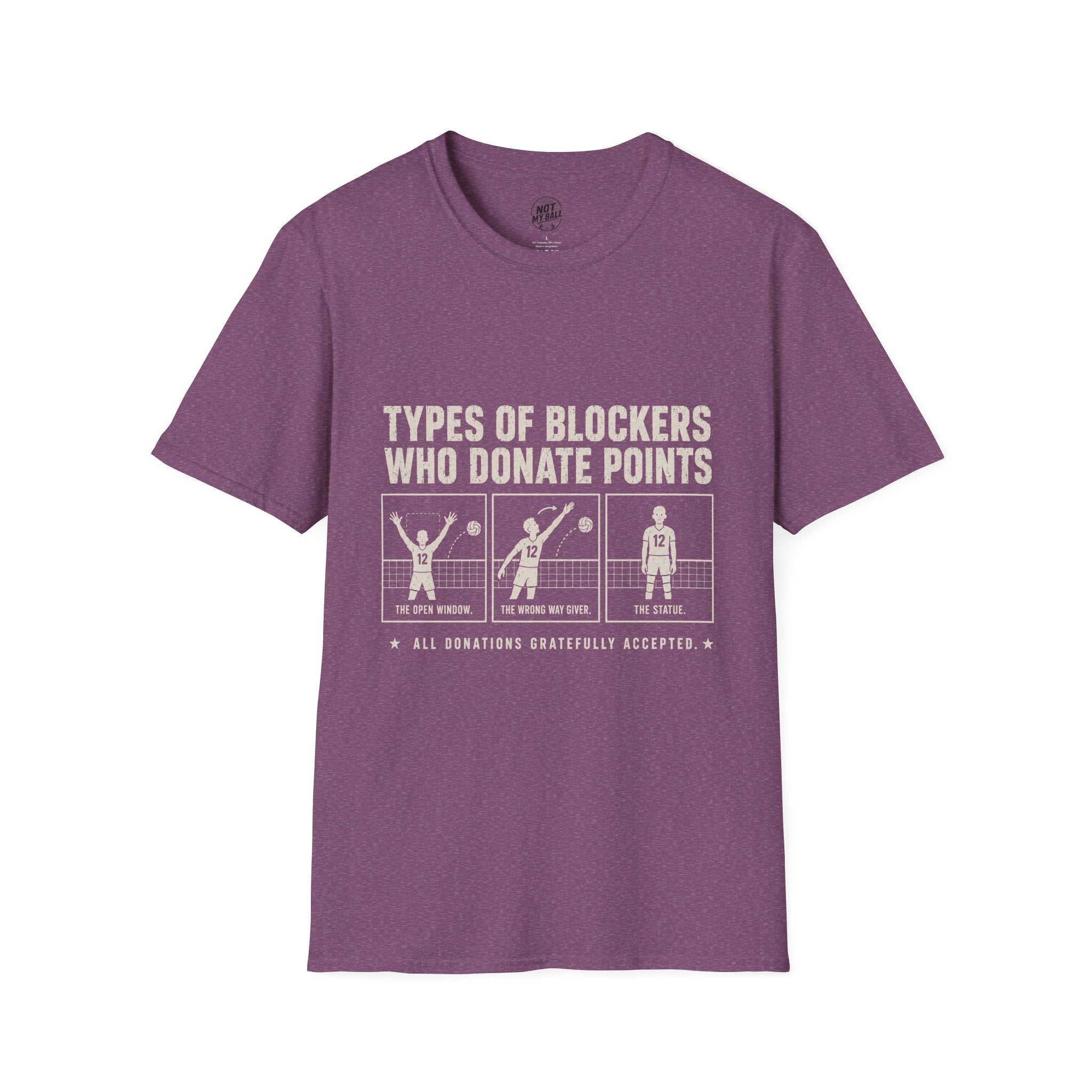 Types Of Blockers Volleyball T-Shirt