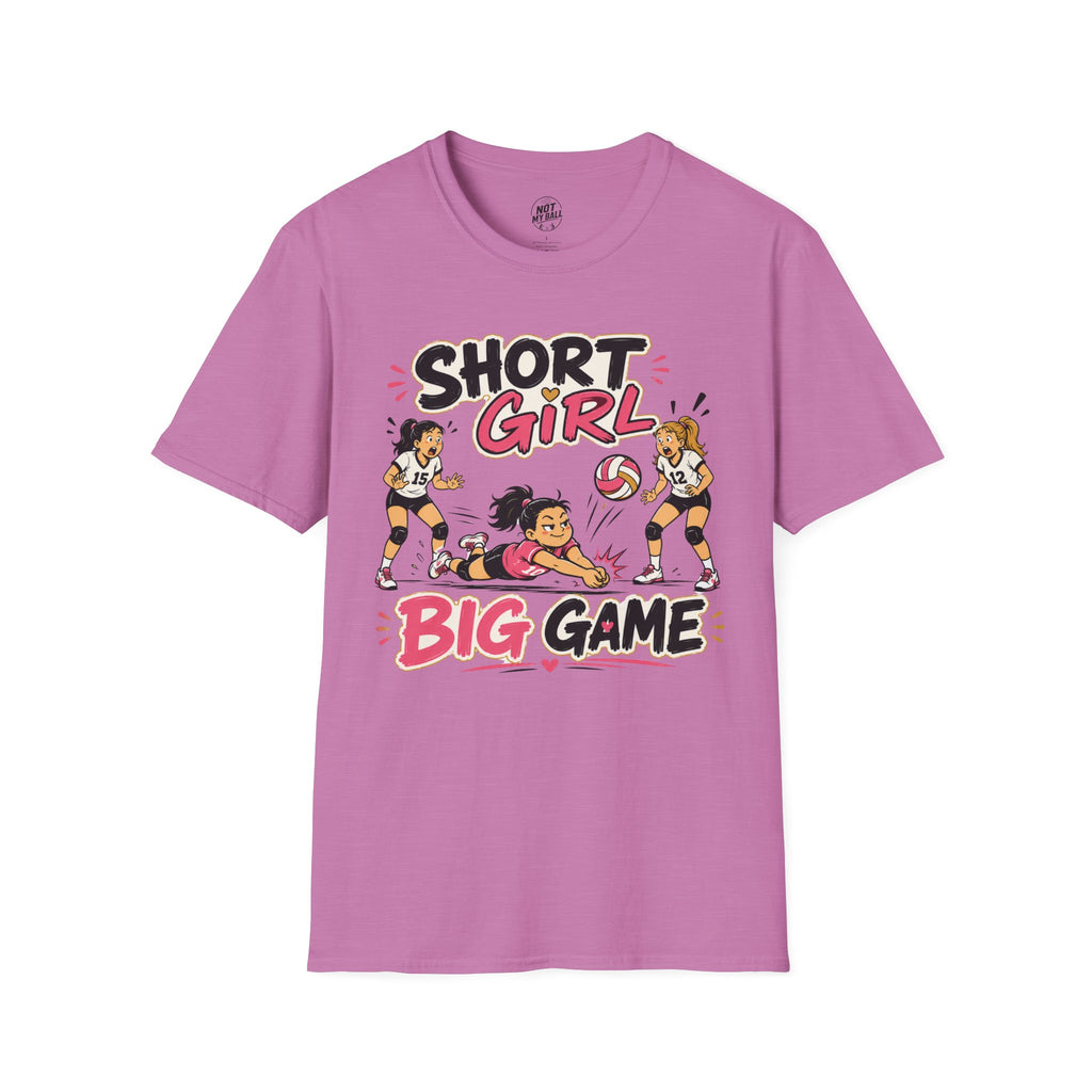 Short Girl Big Game Volleyball T-Shirt