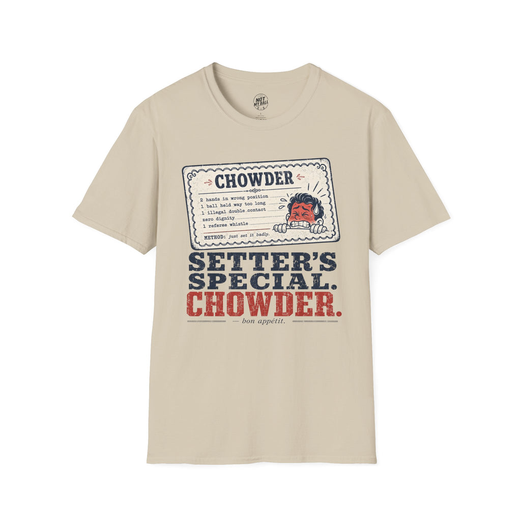 Chowder Menu Volleyball T-Shirt