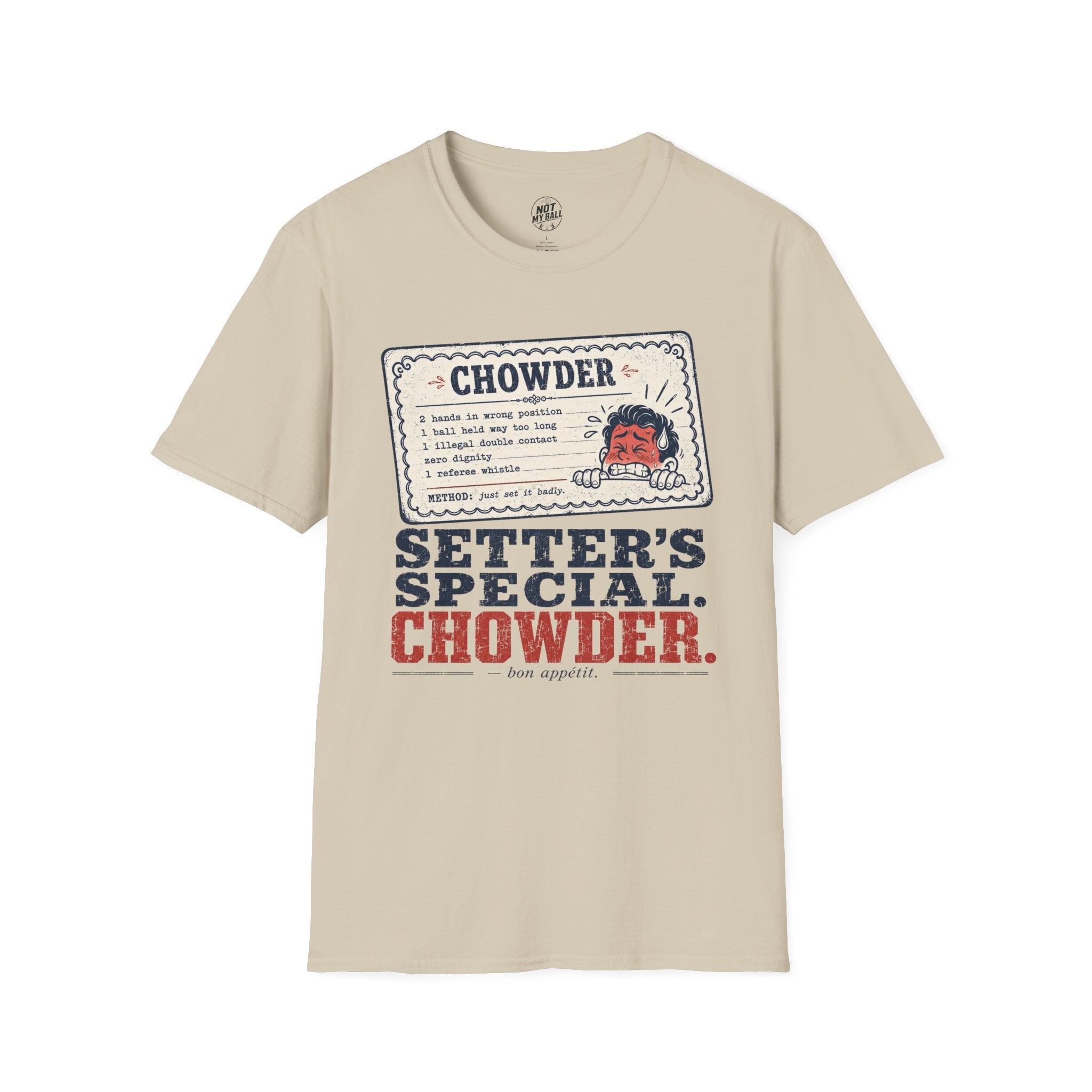 Chowder Menu Volleyball T-Shirt