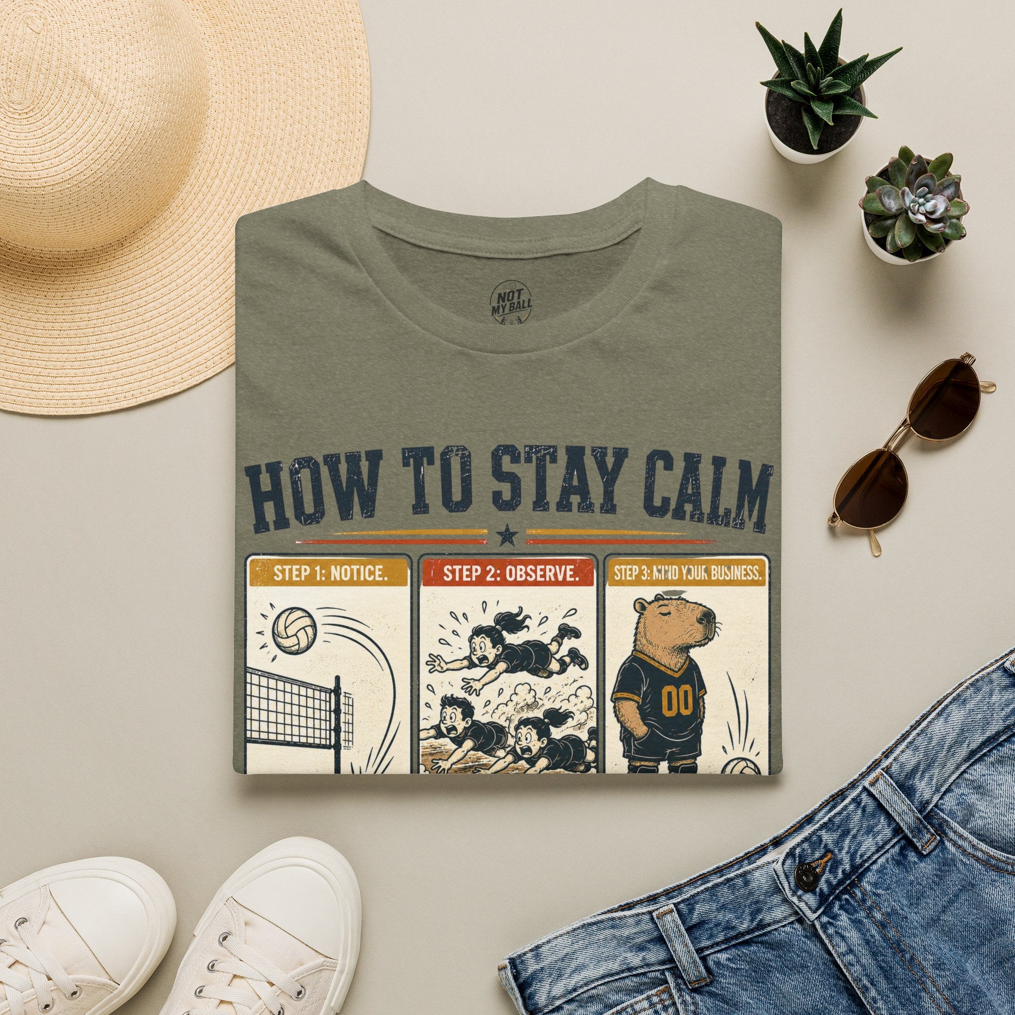 How To Stay Calm Volleyball T-Shirt