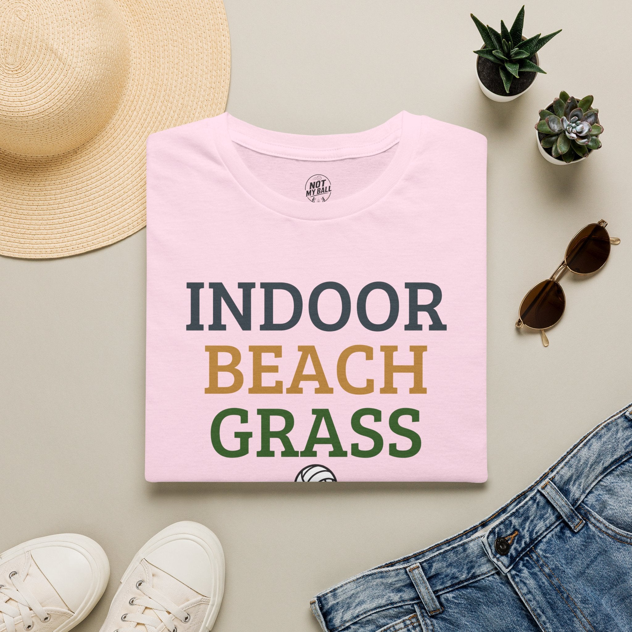 Indoor Beach Grass Volleyball T-Shirt