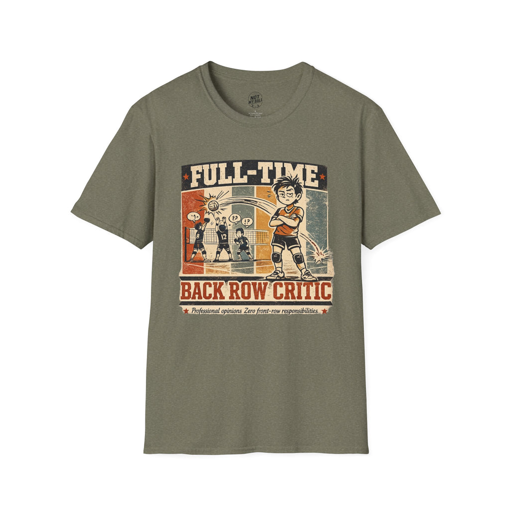 Back Row Critic Volleyball T-Shirt