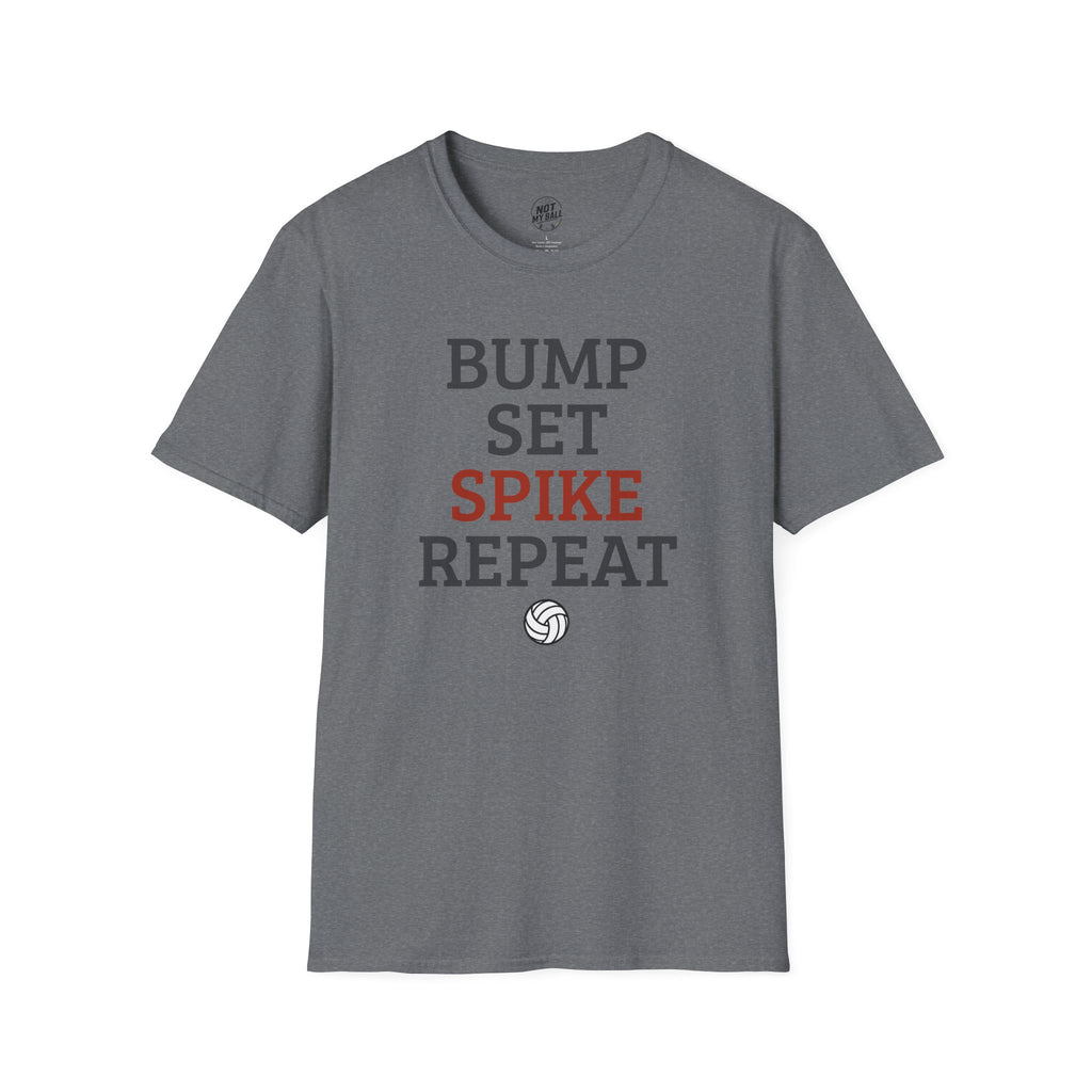 Bump Set Spike Repeat Volleyball T-Shirt
