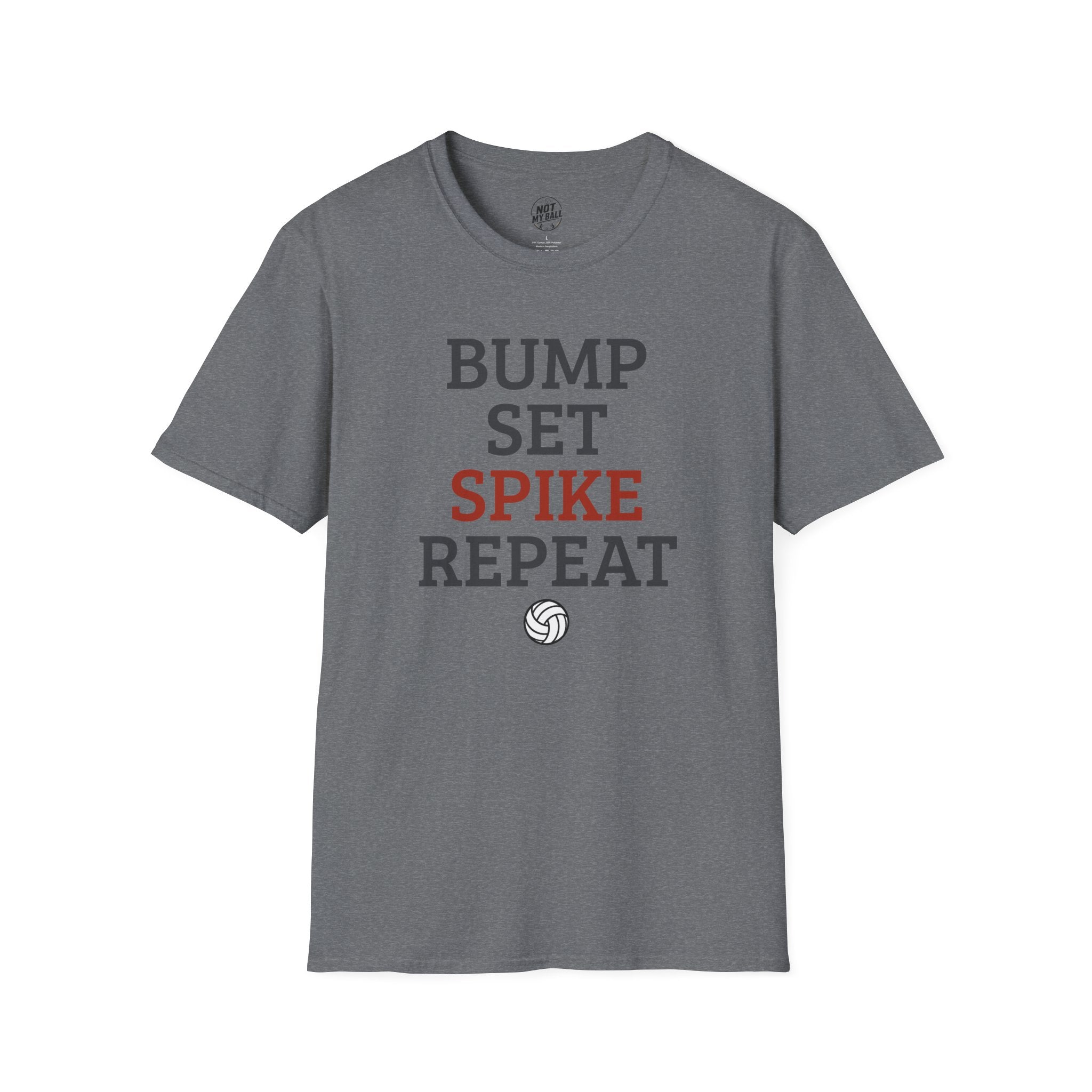 Bump Set Spike Repeat Volleyball T-Shirt