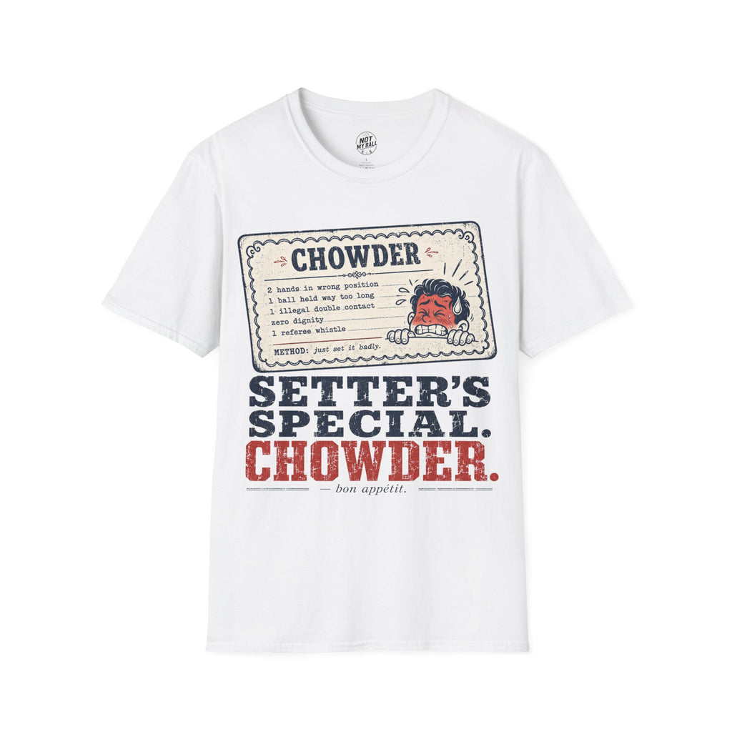Chowder Menu Volleyball T-Shirt