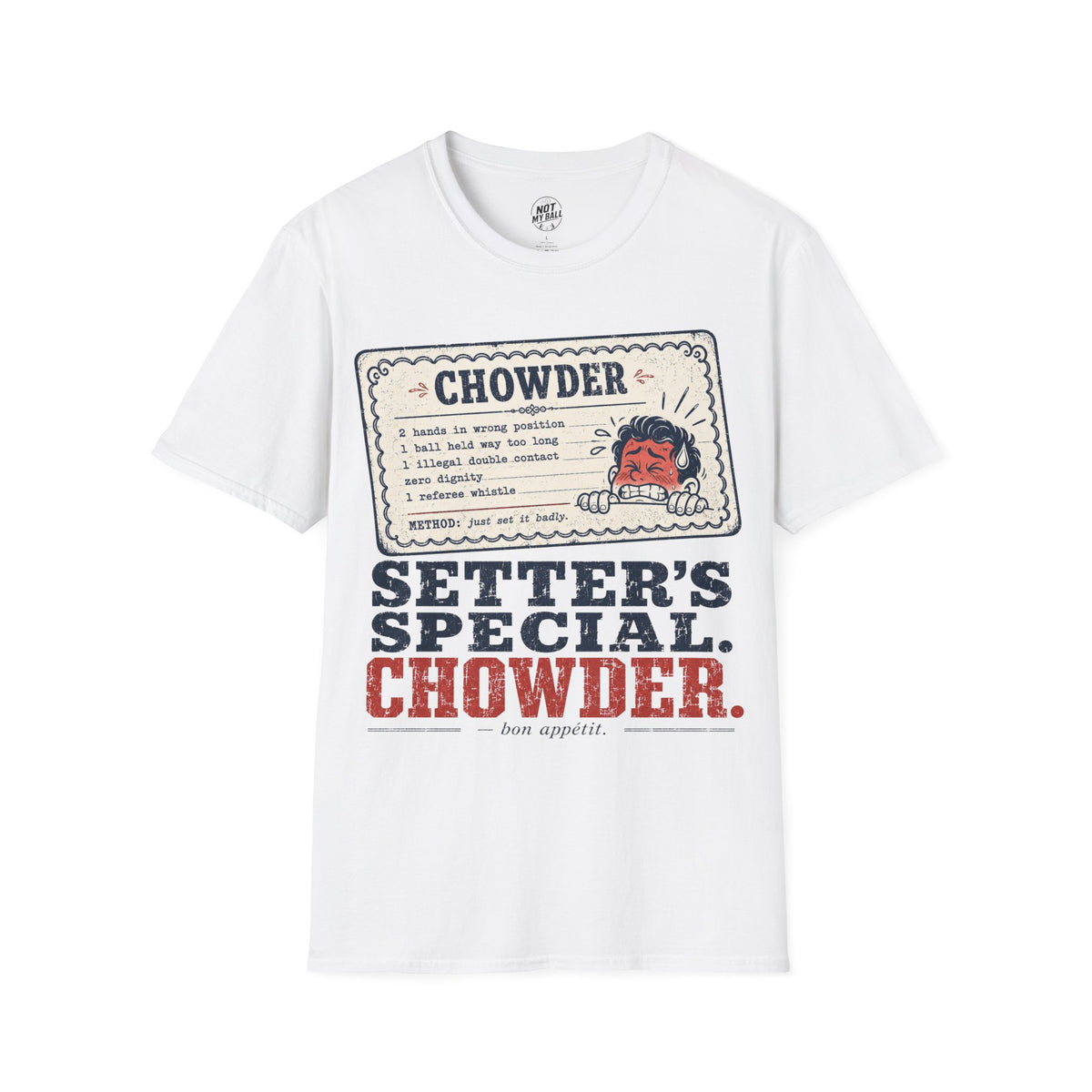 Chowder Menu Volleyball T-Shirt