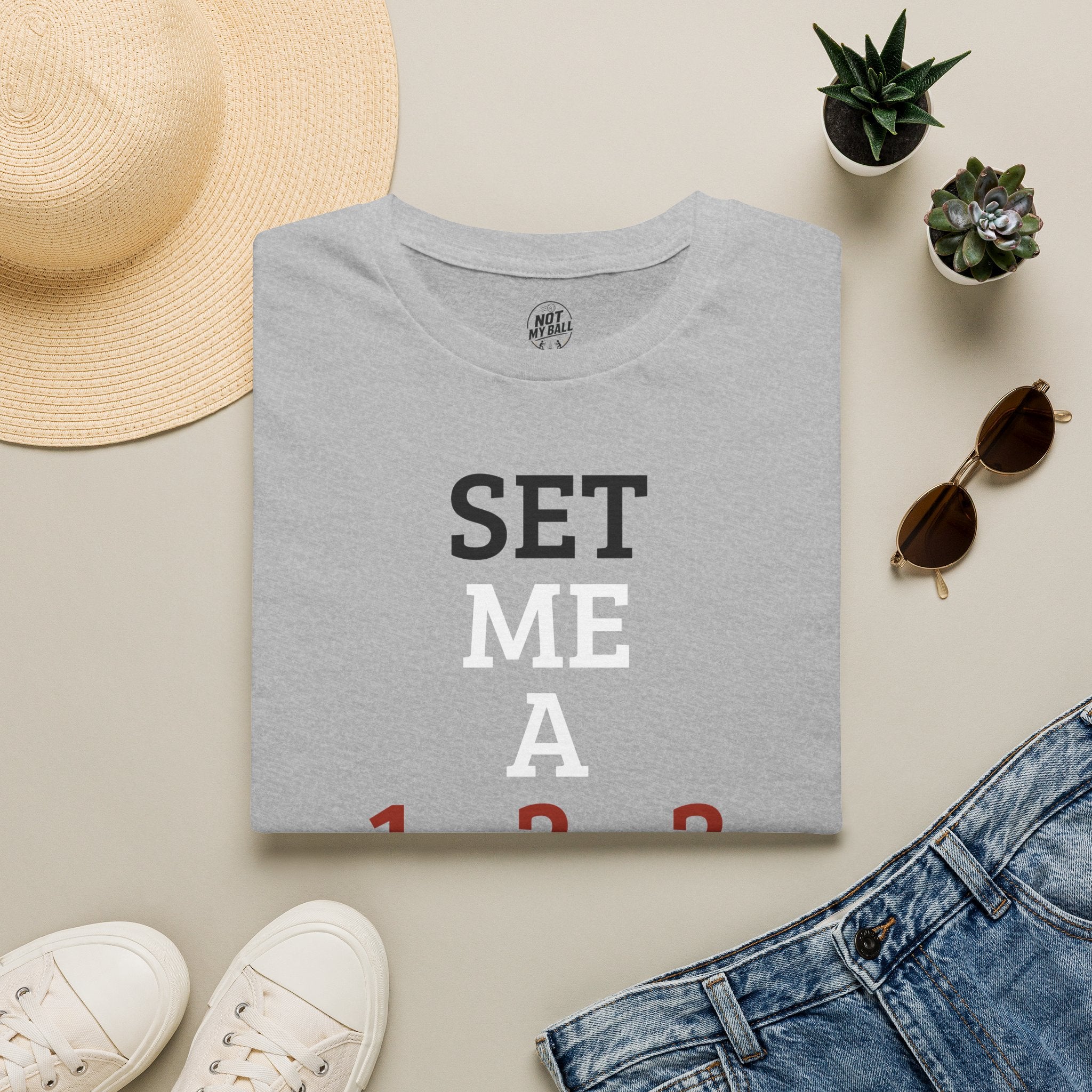 Set Me a 123 Volleyball T-Shirt