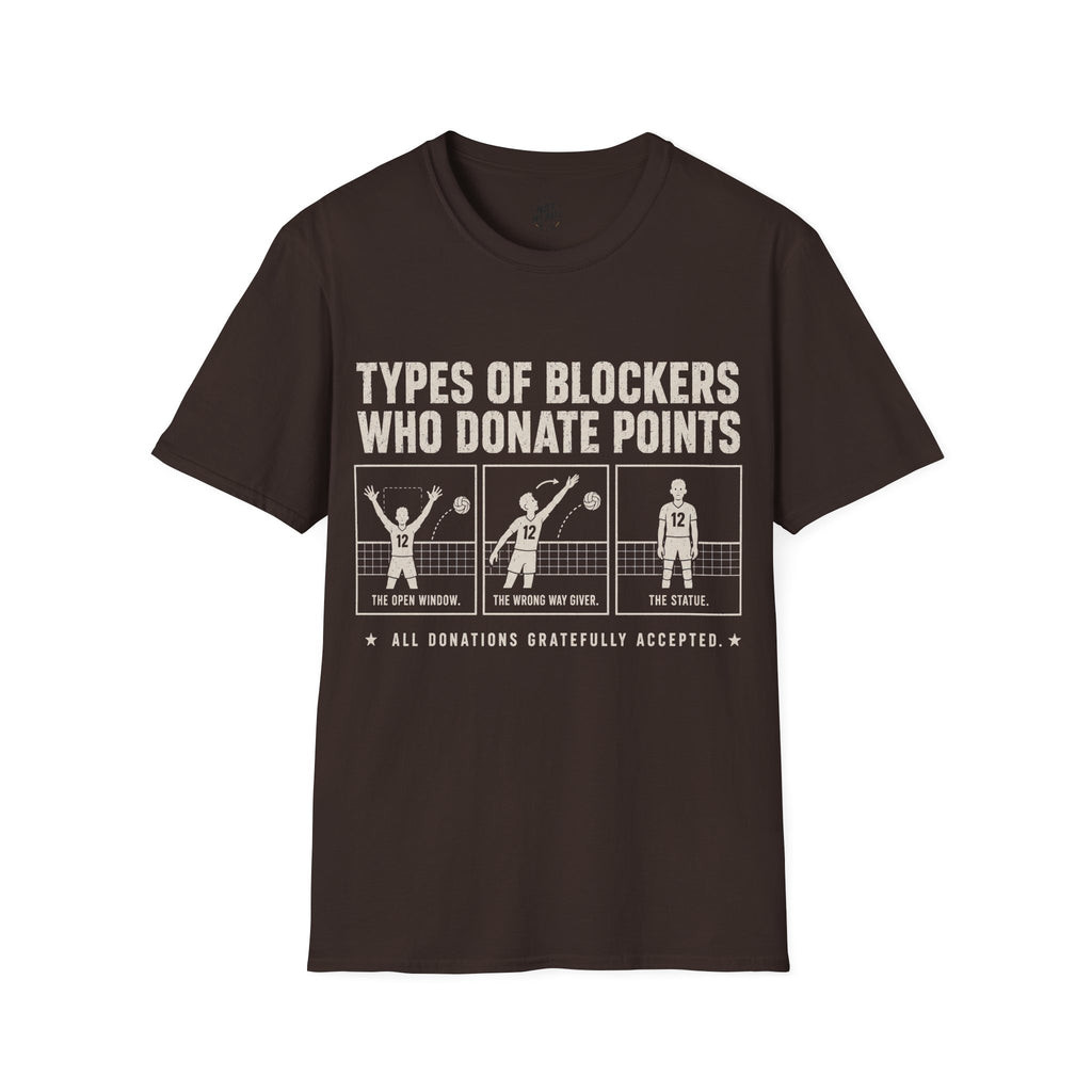 Types Of Blockers Volleyball T-Shirt
