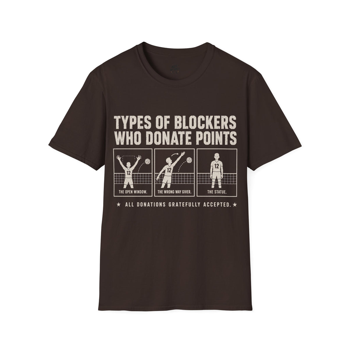 Types Of Blockers Volleyball T-Shirt