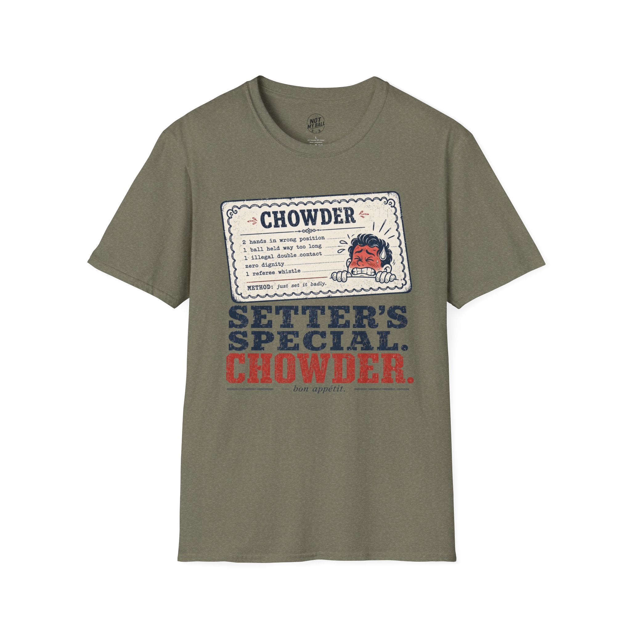Chowder Menu Volleyball T-Shirt
