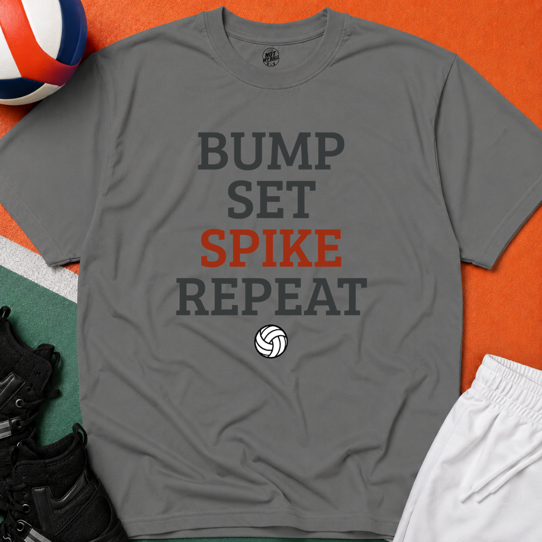Bump Set Spike Repeat Volleyball T-Shirt