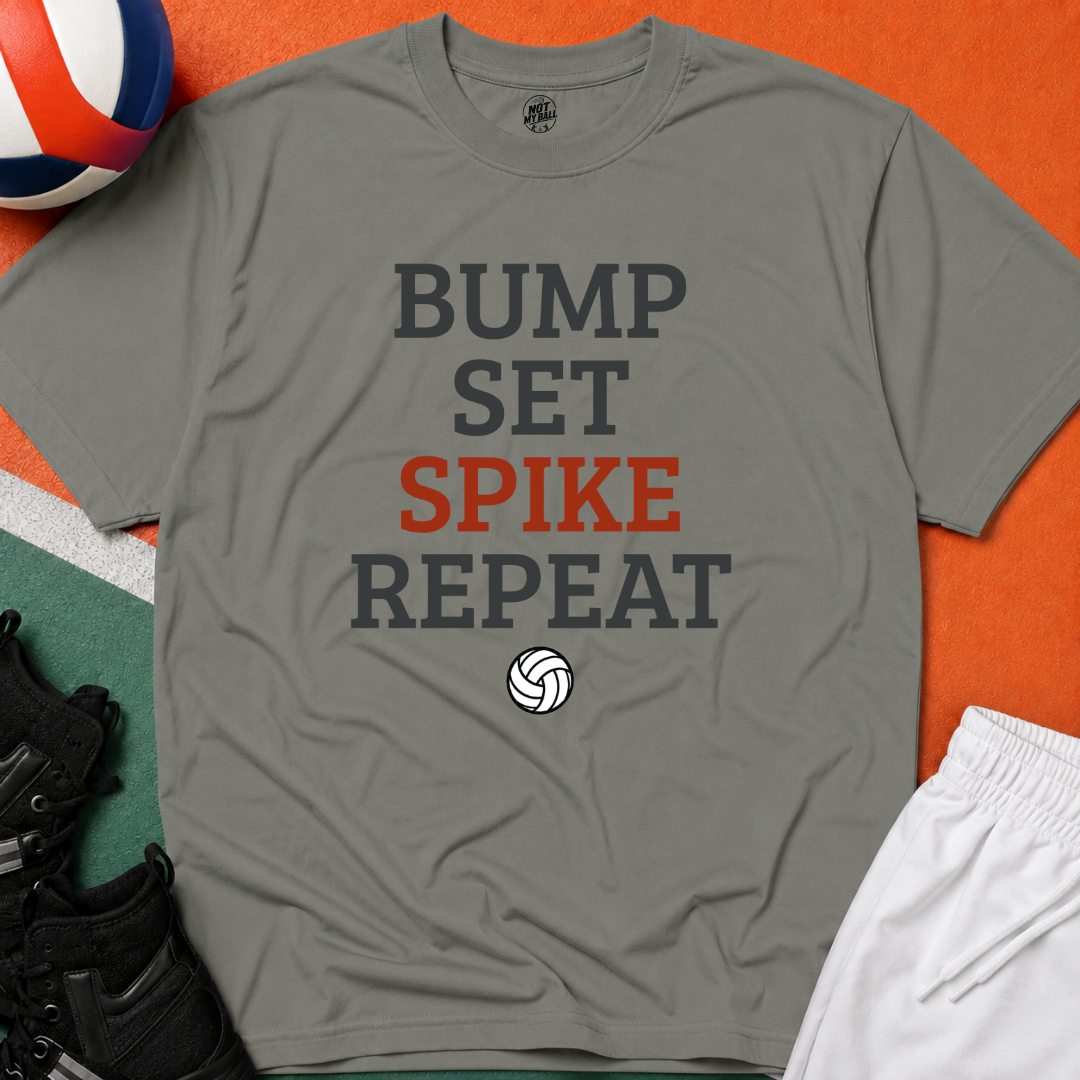 Bump Set Spike Repeat Volleyball T-Shirt