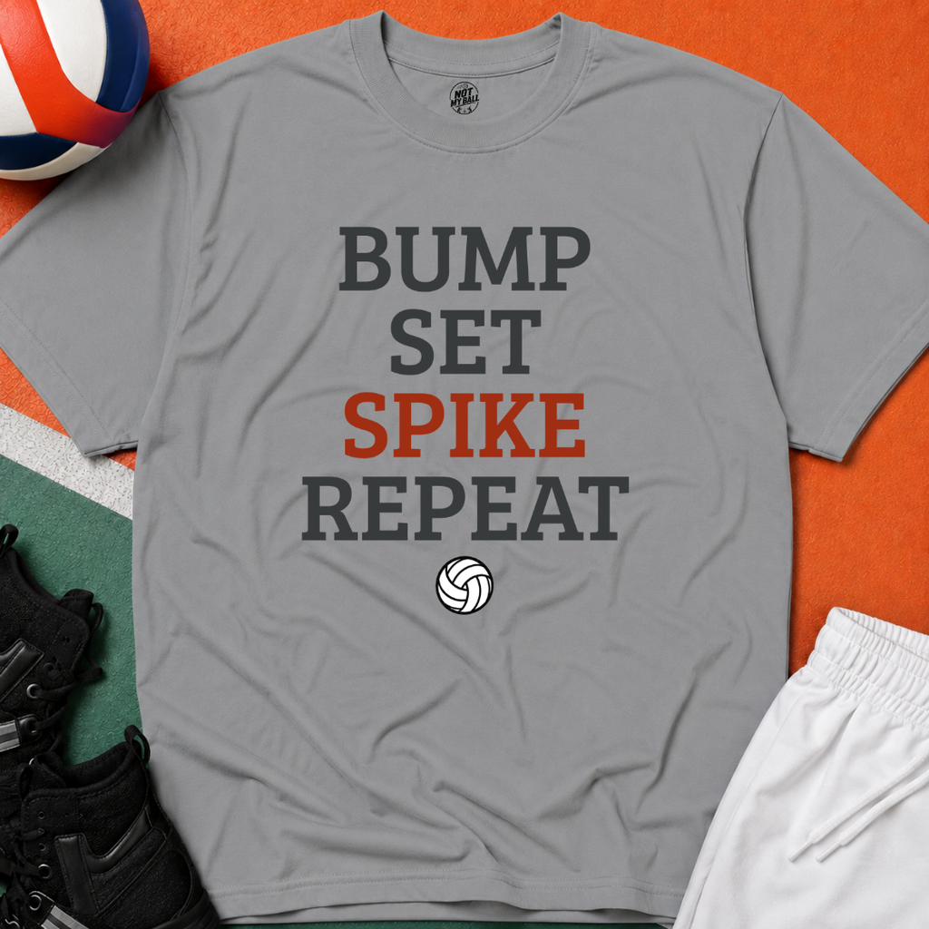 Bump Set Spike Repeat Volleyball T-Shirt