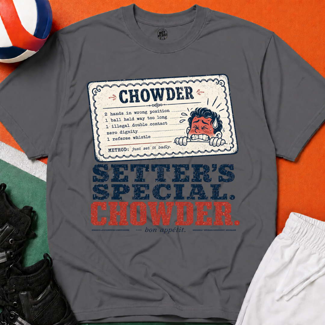 Chowder Menu Volleyball T-Shirt