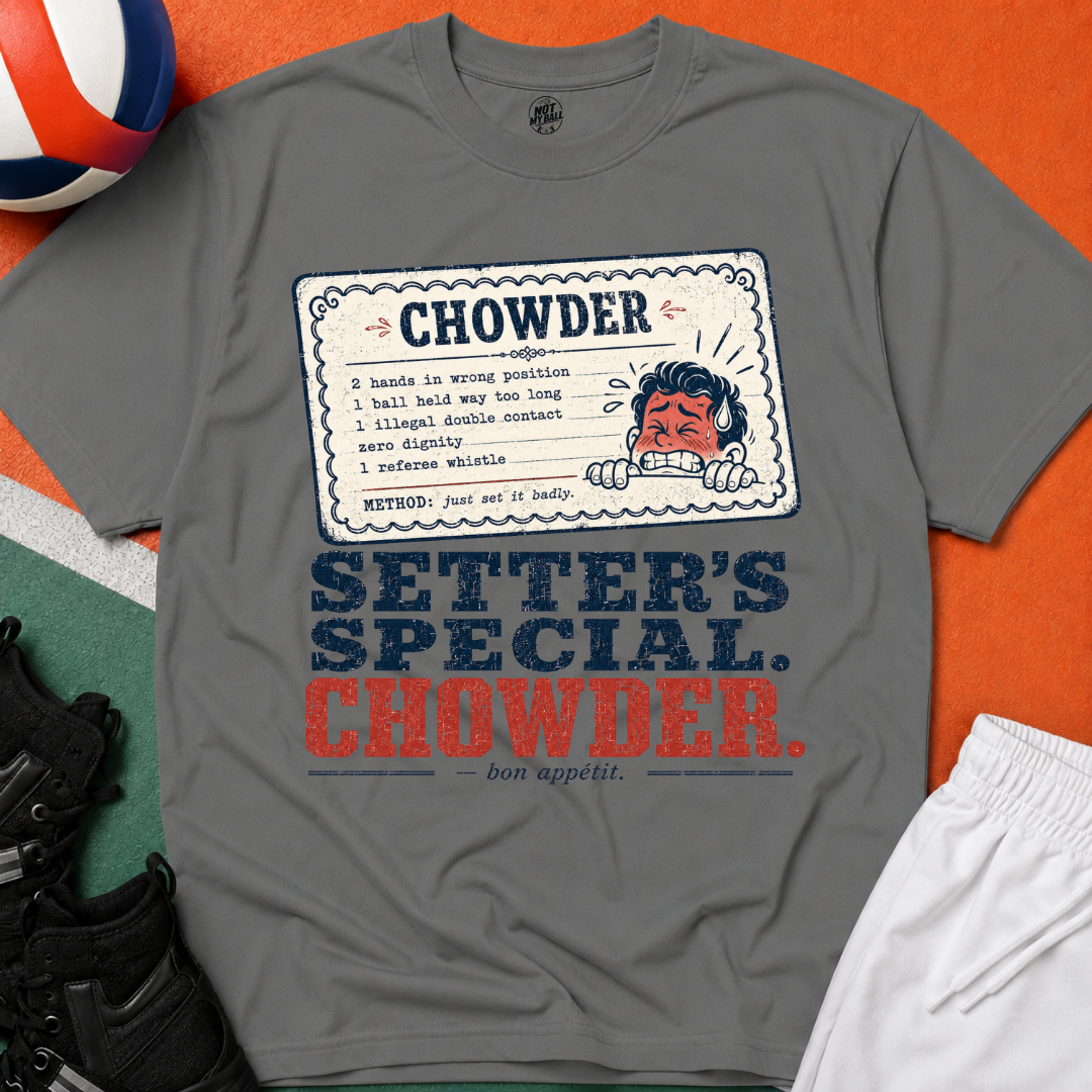 Chowder Menu Volleyball T-Shirt